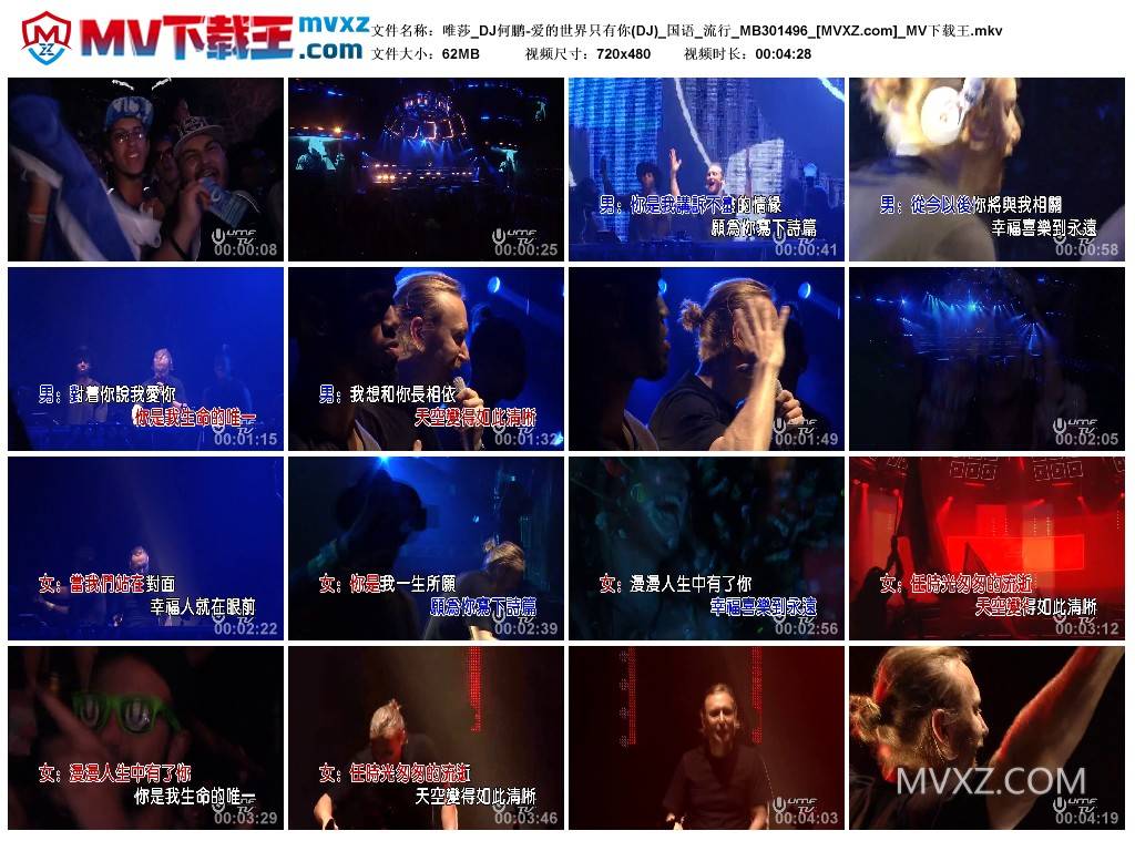 唯莎_DJ何鹏-爱的世界只有你(DJ)_国语_流行_MB301496